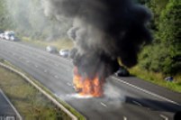 Renault Senics burst into flames